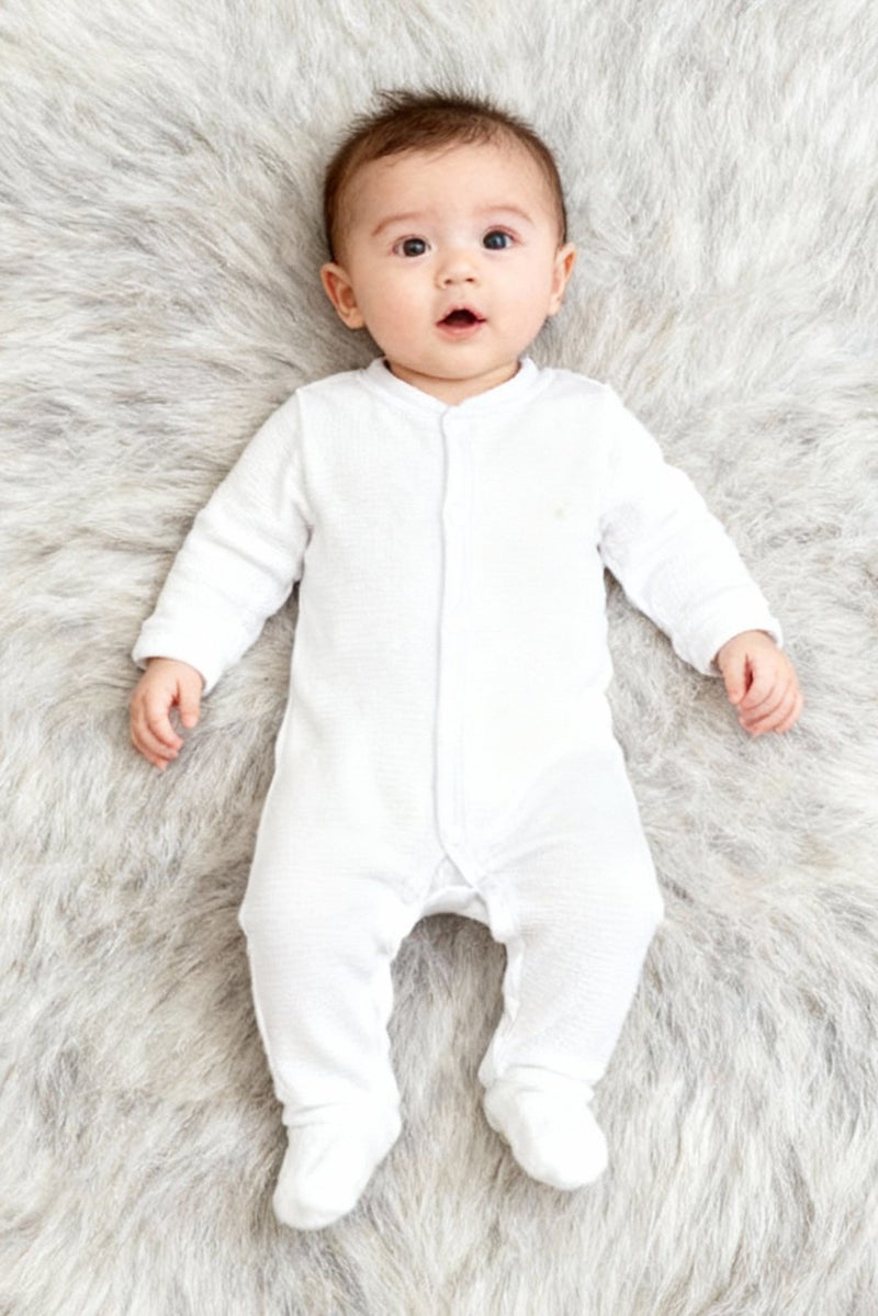 Rock-A-Bye Baby Boutique Toddlers Boy 3 Pieces Long Sleeve Bodysuit Romper Set, Pale Blue - Image 1