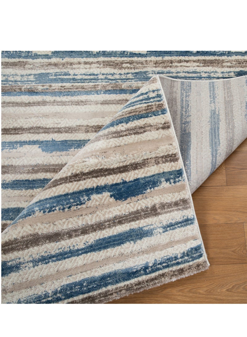 لوفت لومار، سجادة أريكة، سجادة غرفة معيشة حديثة، سجادات أرضية ناعمة، وسائد سجادة، سجادة أريكة غير قابلة للانزلاق، سجادة غرفة معيشة قابلة للغسل، مقاس 240*340 سم، أزرق/بيج-54016-SP9-X - Image 2