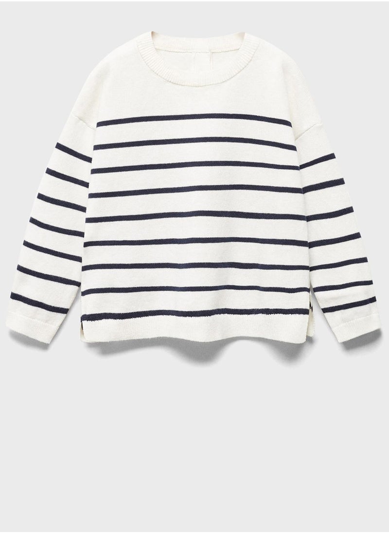 MANGO - Kids Striped Sweater - Image 1