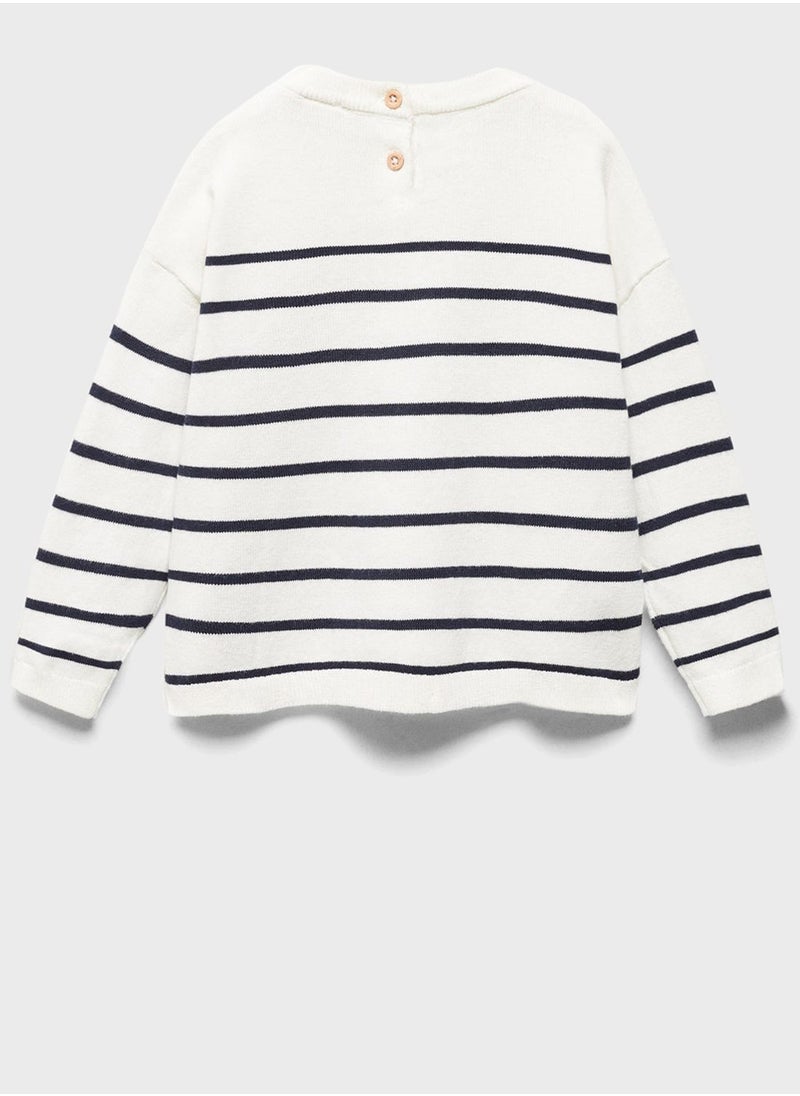 MANGO - Kids Striped Sweater - Image 1