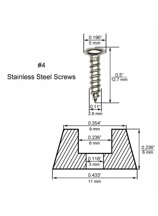 Otrestodyl 50 Small Round Rubber Feet with Screws - Cutting Boards Feet - Image 4