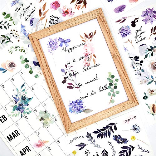 Mayplous Rub-On Transfer Stickers - 16 Sheets Flower & Plant Design Decals for Scrapbooking, Planners, Card Making | Easy-Apply Crafts Embellishments (Valley) - Image 5