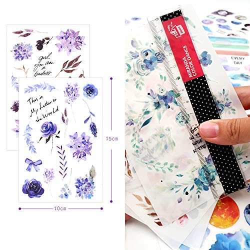 Mayplous Rub-On Transfer Stickers - 16 Sheets Flower & Plant Design Decals for Scrapbooking, Planners, Card Making | Easy-Apply Crafts Embellishments (Valley) - Image 3