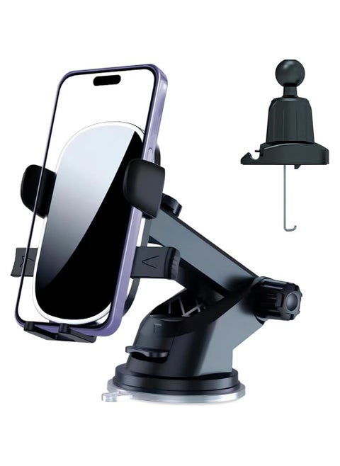 Car Phone Clip Holder Universal 360 Rotateble Hands Free for Auto Dashboard Air Vent Windscreen, Car Phone Mount Vehicle Stand