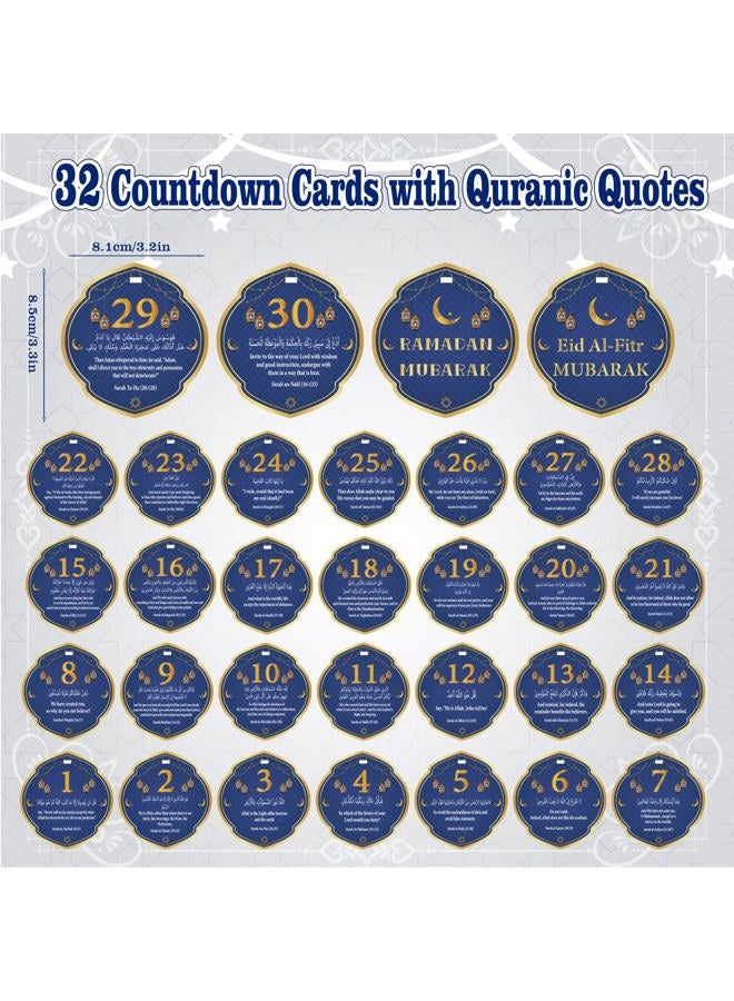 YLQQYL Ramadan Calendar Decorations, Acrylic Eid Ramadan Light with Countdown Calendar for Ramadan Decor, Ramadan Mubarak Gift for Home and Table Centerpieces - Image 5
