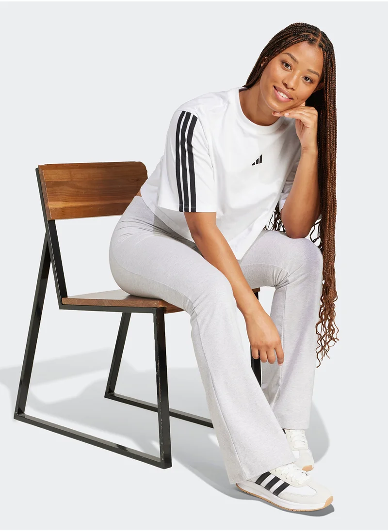 Adidas Essential 3 Stripe Loose T-Shirt
