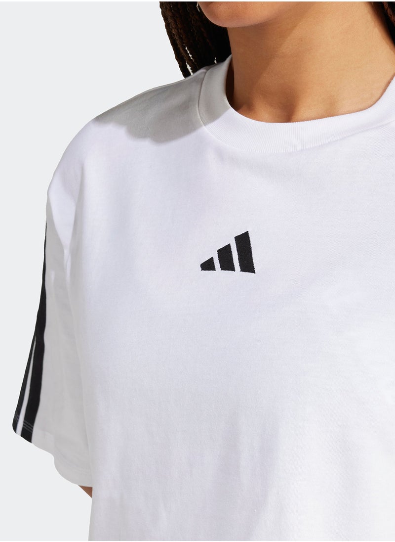 Adidas Essential 3 Stripe Loose T-Shirt  - Image 3