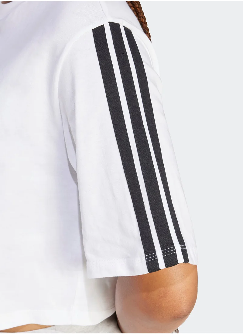 Adidas Essential 3 Stripe Loose T-Shirt