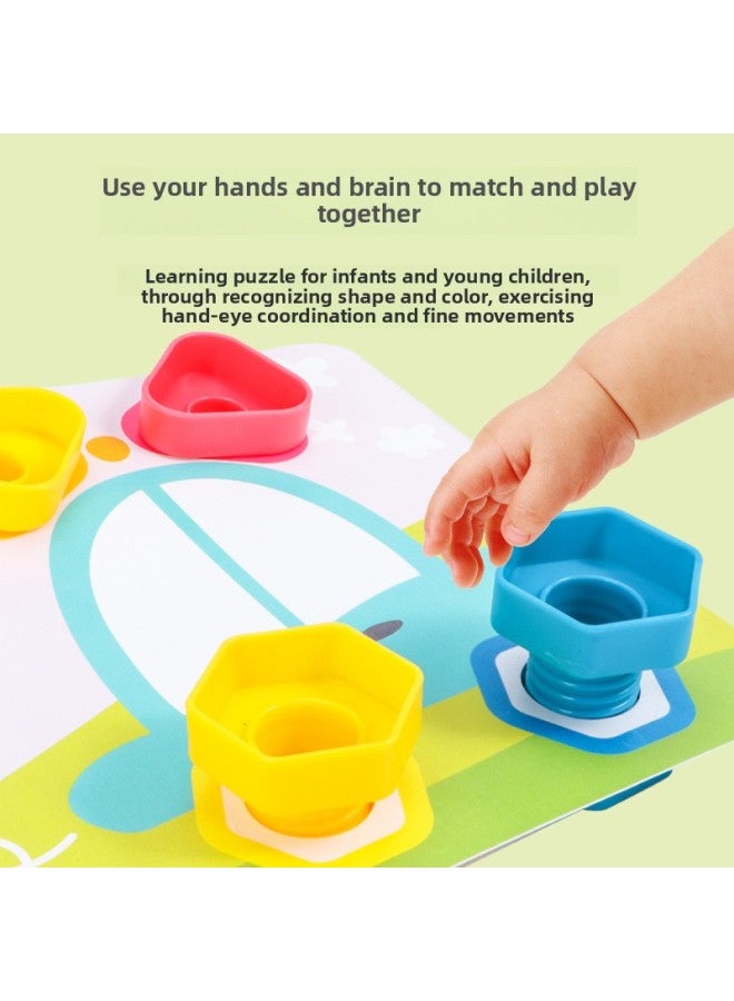 Mushroom Nail Puzzle Patch Board Children's Screw Toy Nut Assembly And Disassembly Baby Shape Matching Building Blocks-Specifications:Screw Turning Music  - Image 5