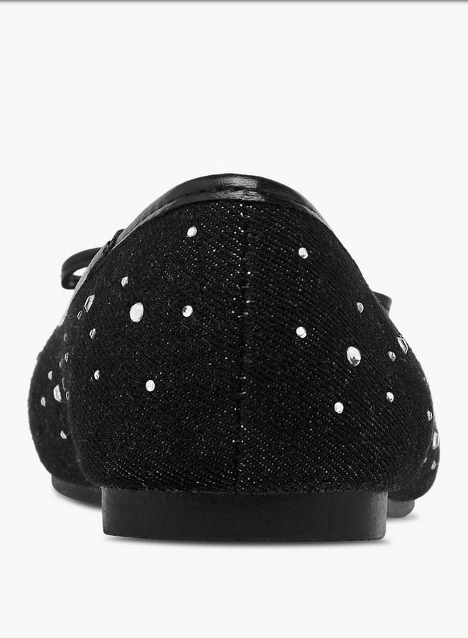 Flora Bella By Shoexpress Girls Bow Accent Slip-On Ballerina Shoes  - Image 5