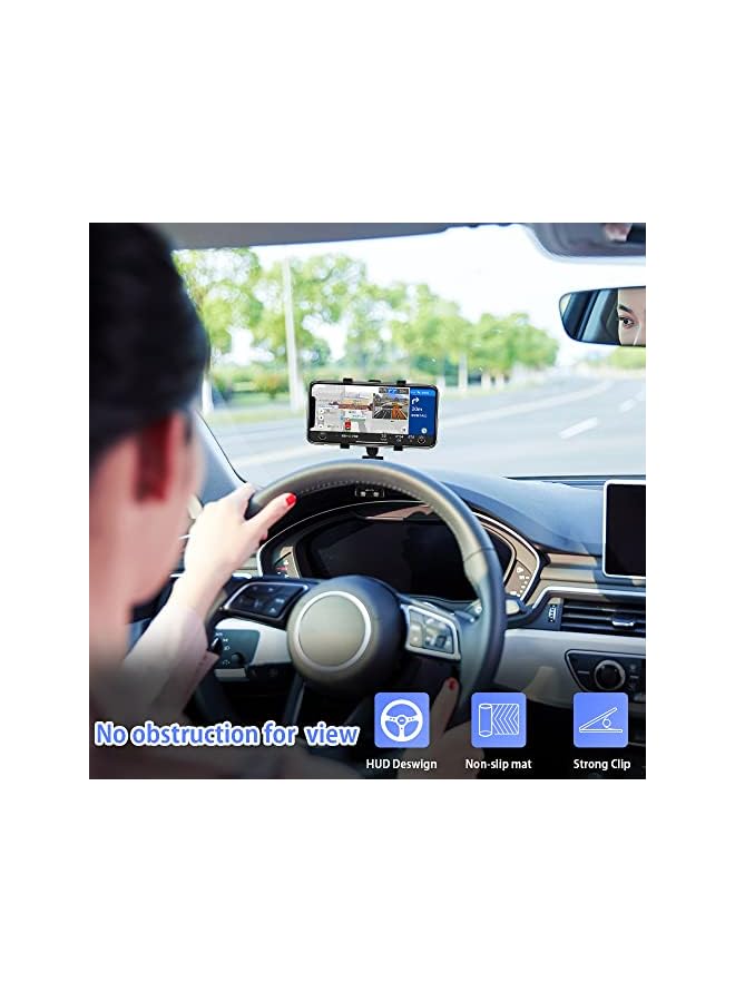 PROMASS Non-Slip Car Phone Clip Holder Dashboard Cellphone Mount HUD Mobile Phone Holder for Car Compatible for iPhone 13 12 11 Pro Max XS XR SE X 8 7 6 Plus 6S,Samsung Galaxy S20 S10 S9 S8 Plus Note  - Image 2