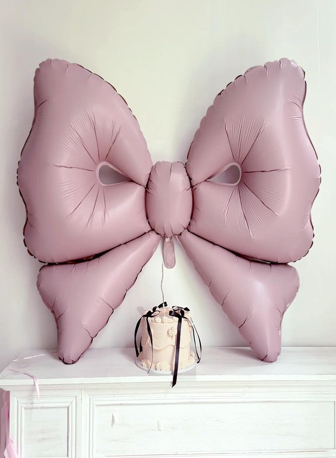 Eanjia Gaint Bow Balloons Bow Party Decorations for Girl Women Coquette Birthday Giant Helium Foil Balloon for Baby Shower Bridal Engagement Wedding Decor Bachelorette Party Supplies (Pink Coquette Bow, 2) - Image 5