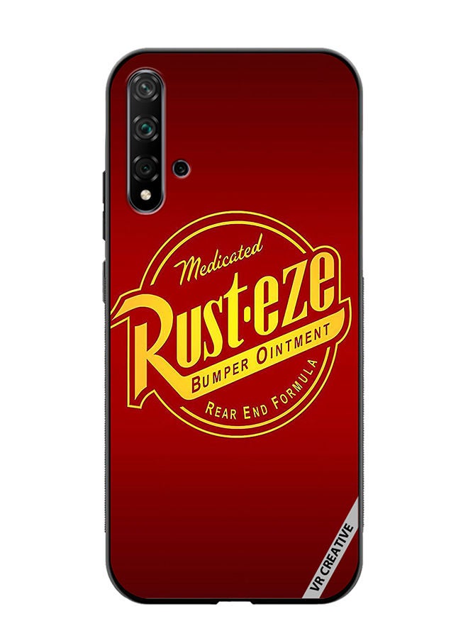 VR CREATIVE Protective Case Cover For Huawei Nova 5T Rust Eze Rear End Formula Design Multicolour - Image 1