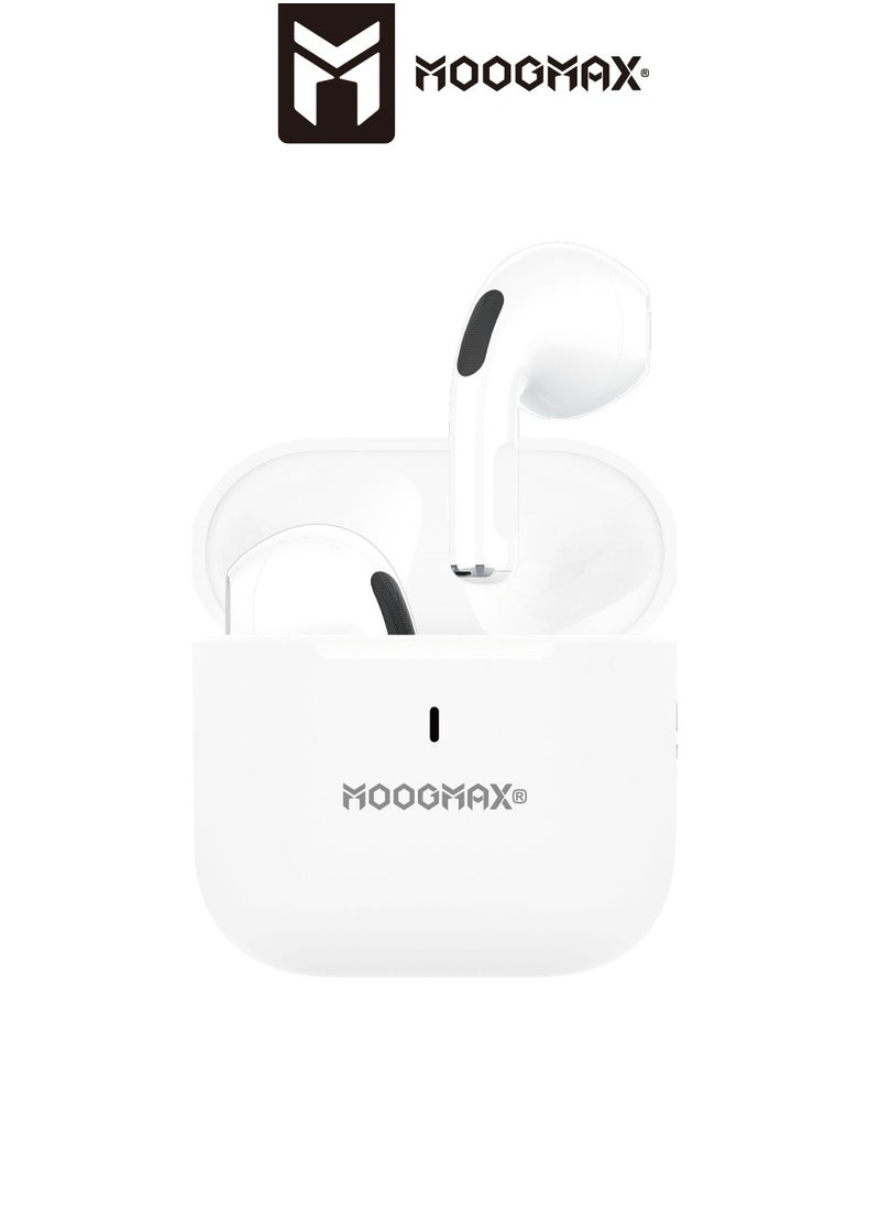 MOOGMAX - Moogmax MX-EP52 TWS wireless Earbuds with super small tine size, powerful sound, clear microphone HD voice, and powerful battery. - Image 1