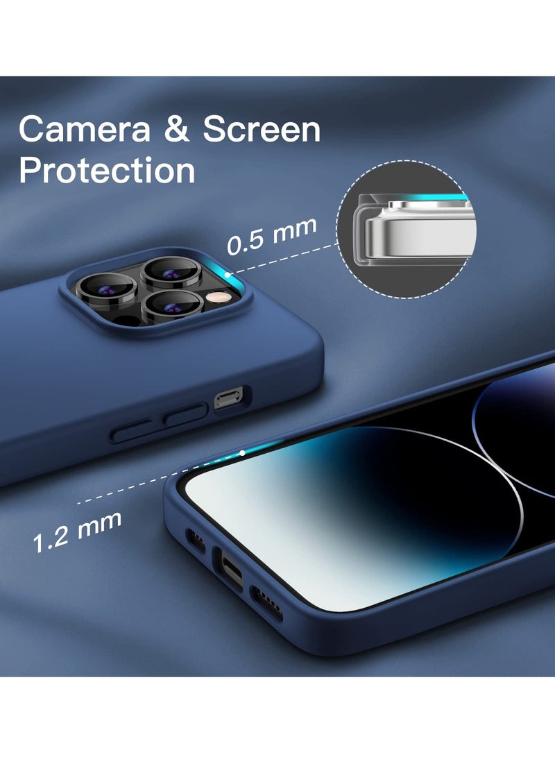 BORTONY Silicone Case for iPhone 14 Pro Max 6.7-inch Silky-Soft Touch Full-Body Protective Phone Case Shockproof Cover with Inside Microfiber Lining - Image 2