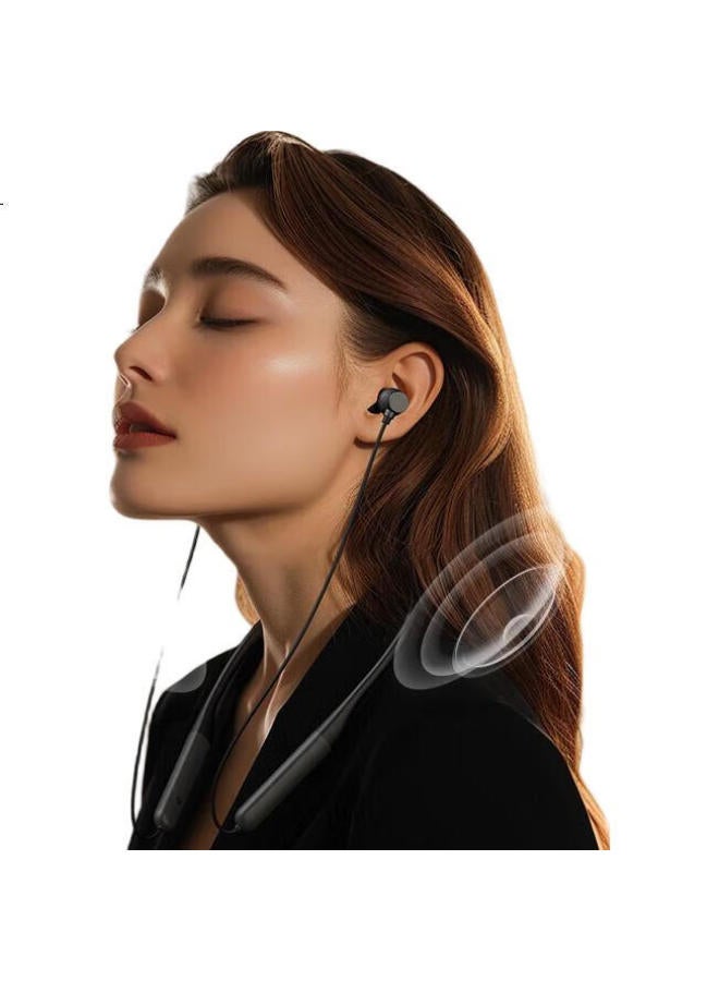 Langston Lanston Sports Bluetooth Neckband Wireless Running Earphones Bluetooth Anc Active Noise Cancelling Magnetic Switch For Apple Huawei Phones Bs21 Silver Grey - Image 1