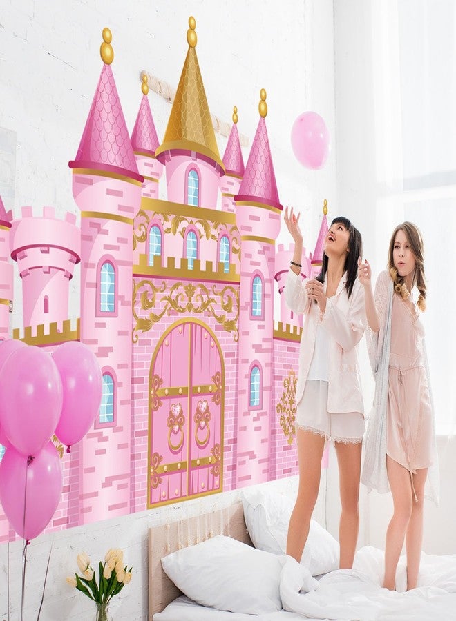 Panelee Princess Castle Party Decorations, Pink Castle Backdrop Photo Prop, 7 x 5 ft Large Princess Birthday Party Decoration for Girls Photo Background Birthday Supplies - Image 5