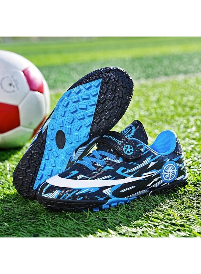 Black Orchid Messi Children's Football Shoes Crushed Nails Sneaker Velcro Pupil Training Shoes Boys Long Nails