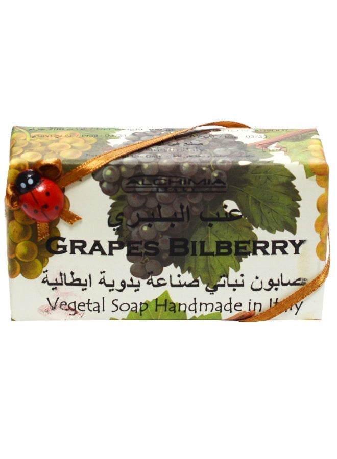 Alchimia Vegetal Grapes & Bilberry Soap 200g | Natural Antioxidant Face & Body Soap | Deep Cleansing & Skin Brightening | Suitable for All Skin Types - Image 2