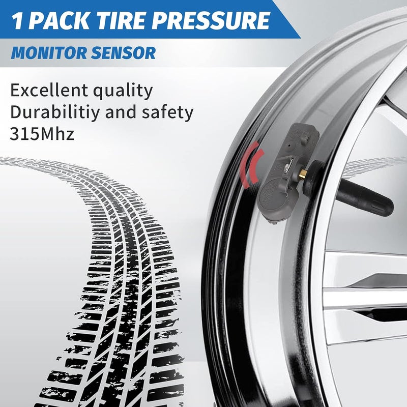 Yikesai مستشعر TPMS - نظام مراقبة ضغط الإطارات 315MHZ متوافق مع شيفي سيلفرادو GMC كاديلاك بويك - بديل للأرقام # 13586335 13598771 13598772 13581558 - Image 5