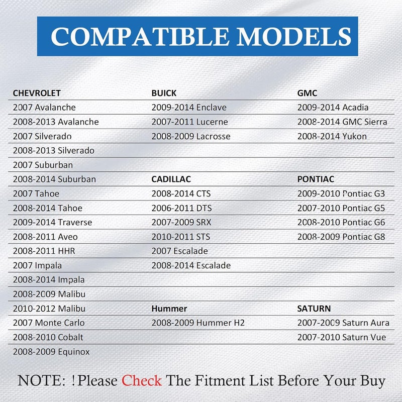 Yikesai مستشعر TPMS - نظام مراقبة ضغط الإطارات 315MHZ متوافق مع شيفي سيلفرادو GMC كاديلاك بويك - بديل للأرقام # 13586335 13598771 13598772 13581558 - Image 3