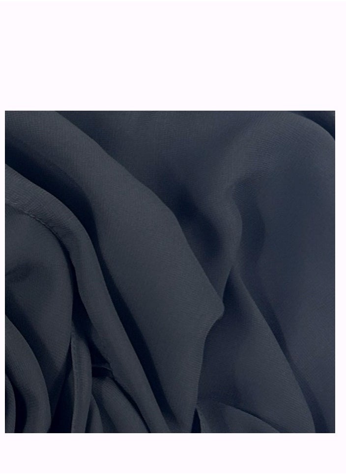 Perfectory PERFECTORY Women Lightweight Solid Chiffon Hijab Shawl Soft Premium Abaya Shawl Wrap Scarves, Long Bridal Hijab Scarf- Slate Grey  - Image 1