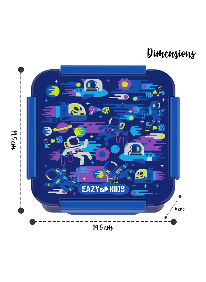 Eazy Kids - Eazy Kids Lunch Box Set and Tritan Water Bottle w/ Carry handle Astronauts-Blue 420ml - Image 1