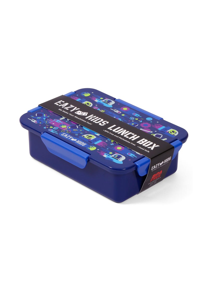 Eazy Kids - Eazy Kids Lunch Box Set and Tritan Water Bottle w/ Carry handle Astronauts-Blue 420ml - Image 1