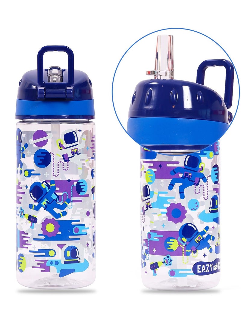 Eazy Kids - Eazy Kids Lunch Box Set and Tritan Water Bottle w/ Carry handle Astronauts-Blue 420ml - Image 1