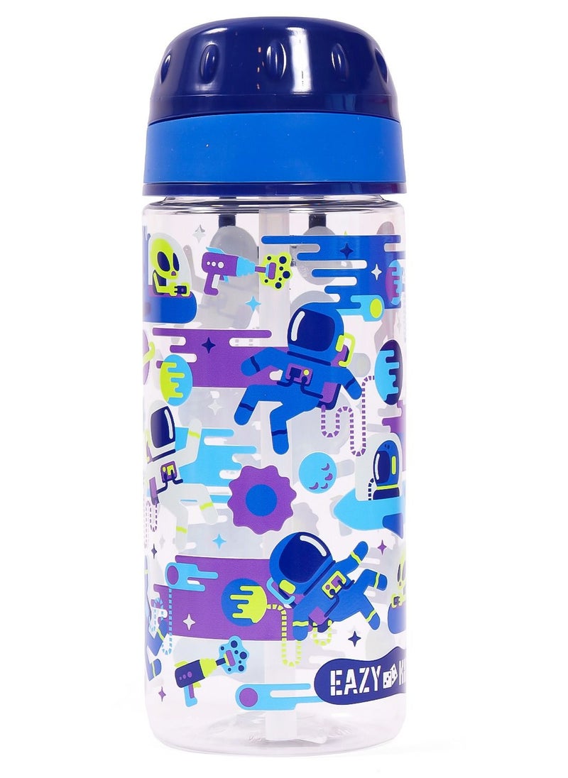 Eazy Kids - Eazy Kids Lunch Box Set and Tritan Water Bottle w/ Carry handle Astronauts-Blue 420ml - Image 1