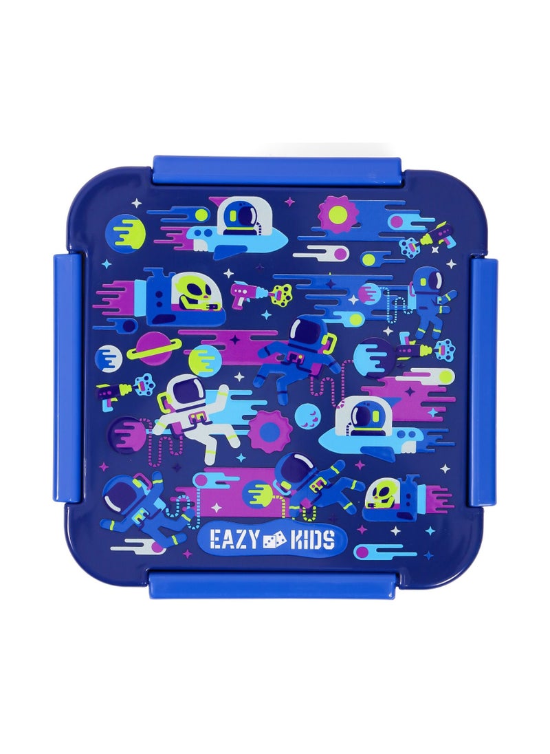 Eazy Kids - Eazy Kids Lunch Box Set and Tritan Water Bottle w/ Carry handle Astronauts-Blue 420ml - Image 1