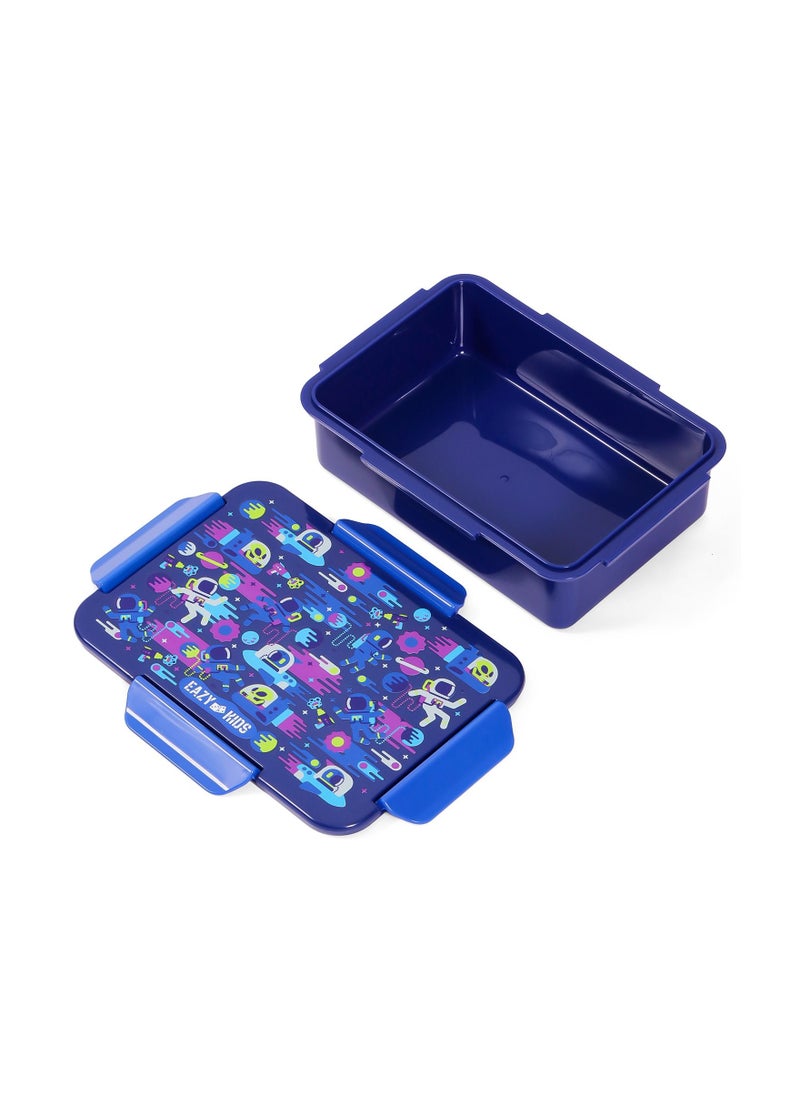 Eazy Kids - Eazy Kids Lunch Box Set and Tritan Water Bottle w/ Carry handle Astronauts-Blue 420ml - Image 1