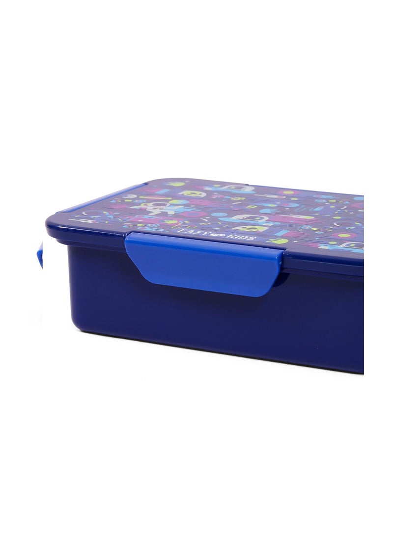 Eazy Kids - Eazy Kids Lunch Box Set and Tritan Water Bottle w/ Carry handle Astronauts-Blue 420ml - Image 1