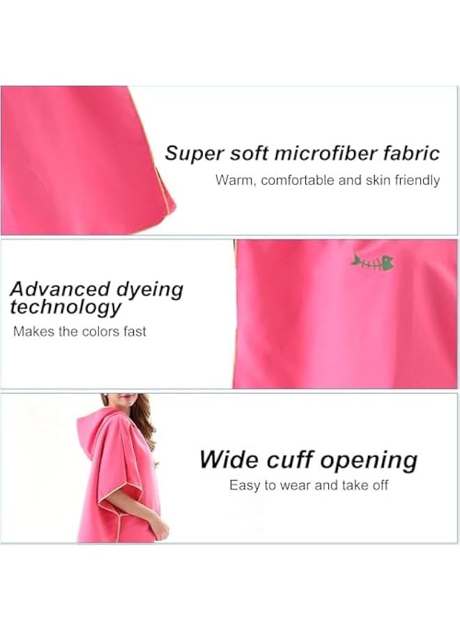 TRASSLE Surf Poncho Changing Towel Quickly with Hood Microfiber Beach Blanket Bath Towel Swim Towel Wetsuit Beach Poncho for Adults  - Image 2