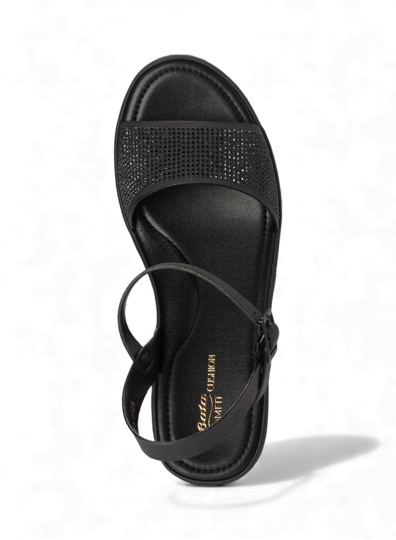 Bata Comfit Embellished Cushion Block Heel Sandals - Image 4