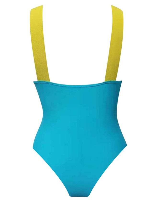 MARGOUN Swimsuit Women XL Size Push Up Bra Neon Bandage Swimwear Bathing Suit Swimming Suit Blue / XL(Bust 102-108/Waist 77/Hip 86) - Image 5