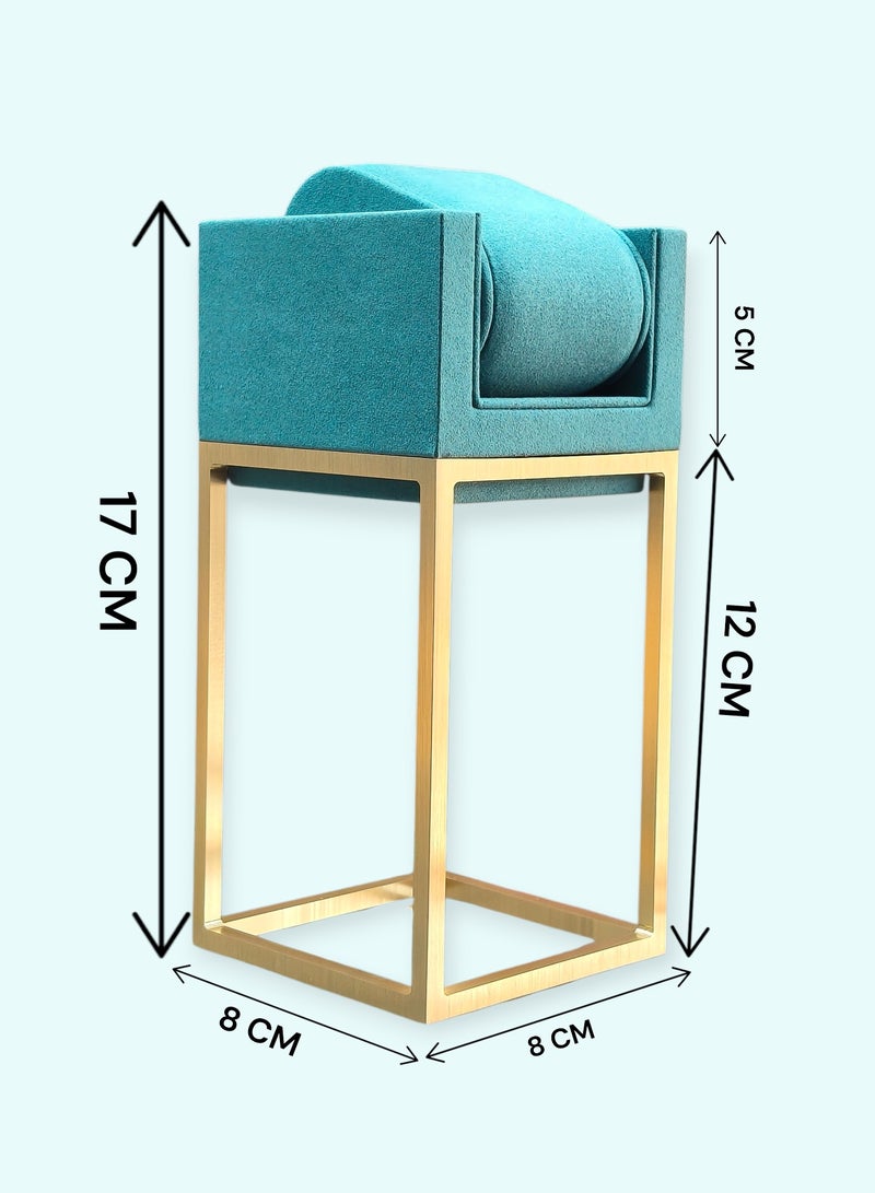 Al Seraj Luxury Large Watch Display Stand with Metal Base | Premium Microfiber Watch Holder with Removable Cushion | Elegant Watch Organizer for Jewelry Display, Retail Showcase & Gift Use - Image 2