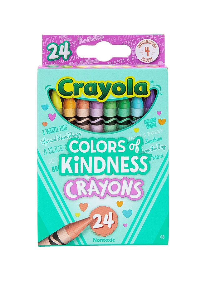 Crayola Colors of Kindness, Pack of 24, Special Edition Crayons, Unique Color Names, 3+ Yrs  - Image 2