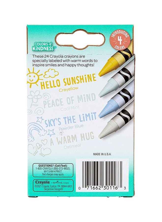 Crayola Colors of Kindness, Pack of 24, Special Edition Crayons, Unique Color Names, 3+ Yrs  - Image 3