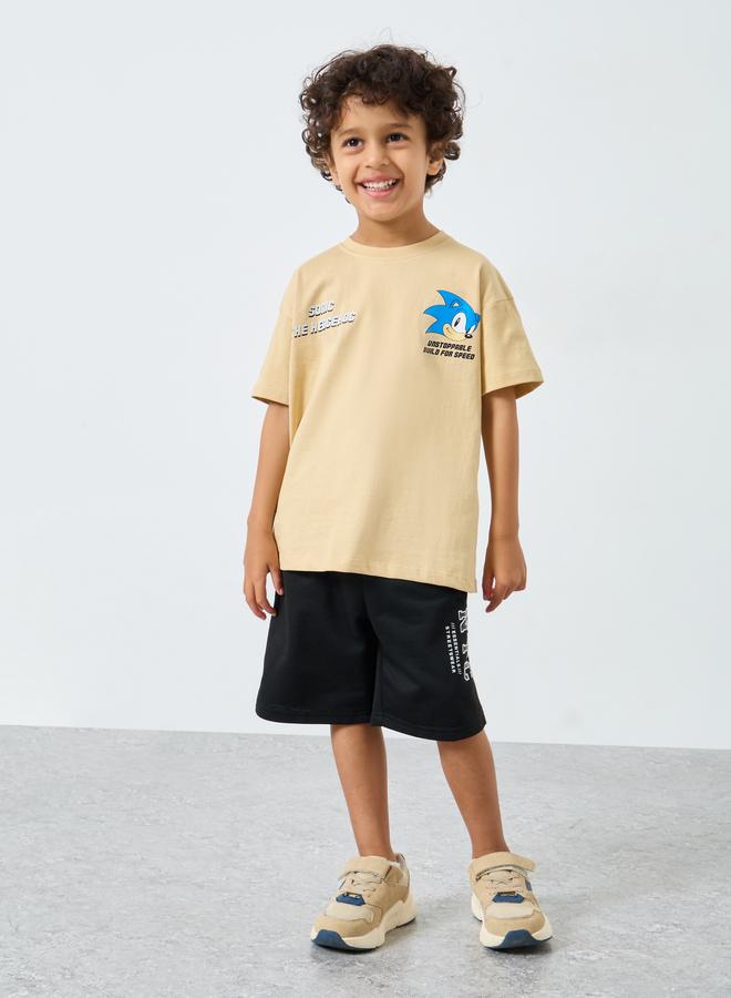 Styli Boys Beige Sonic The Hedgehog Oversized T-Shirt - Image 3