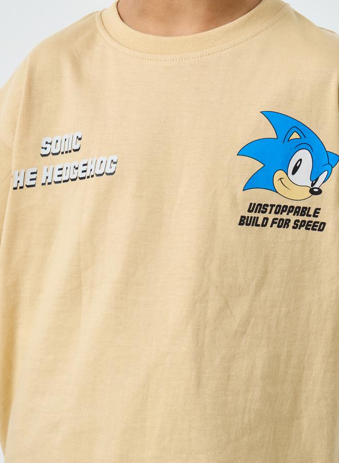 Styli Boys Beige Sonic The Hedgehog Oversized T-Shirt - Image 4