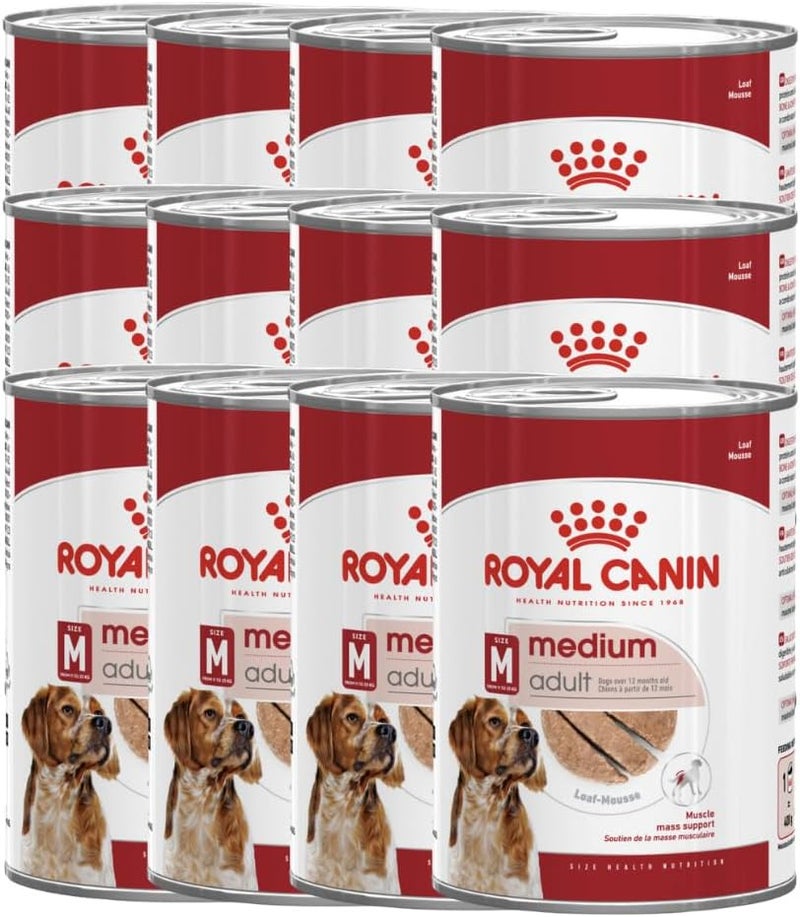 Royal Canin Medium Adult Wet Dog Food - 12 Cans - Image 1