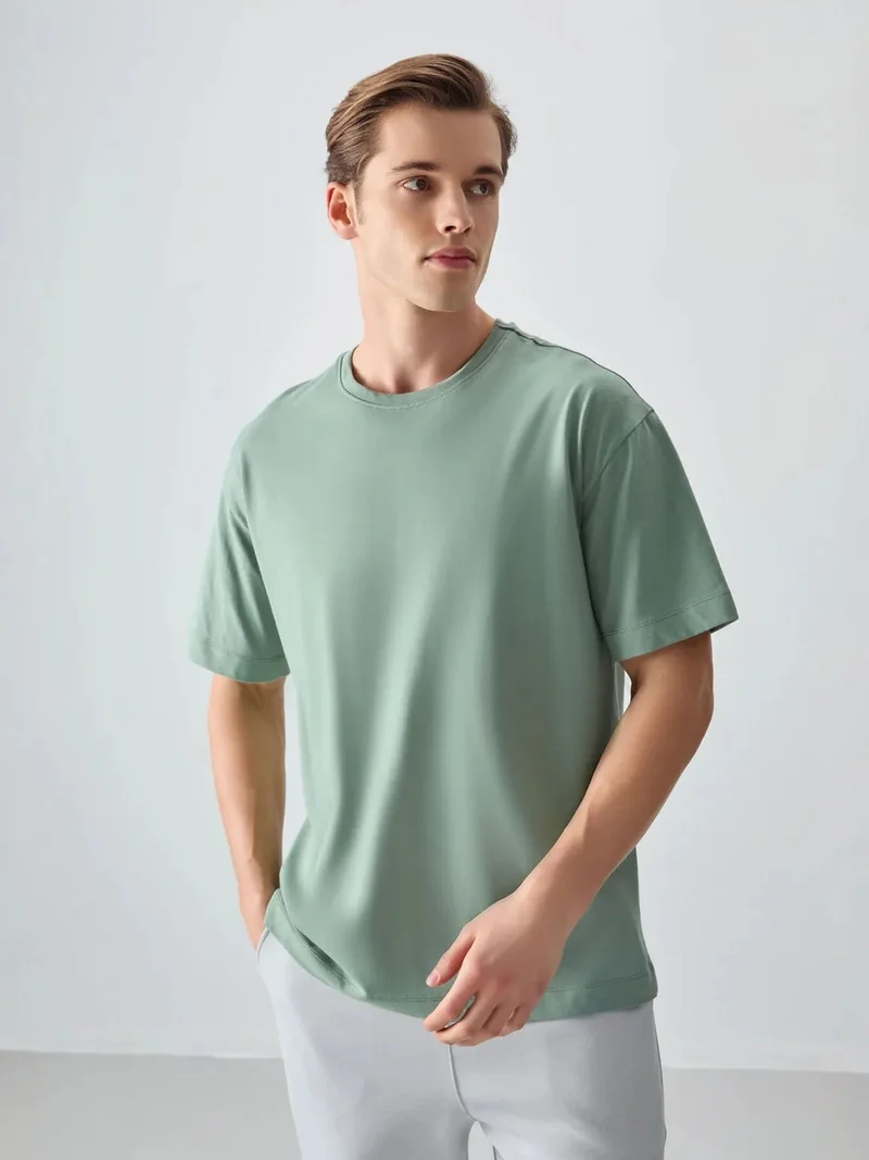 TOMMYLIFE TOMMY Oversized Cotton Crew Neck T-Shirt