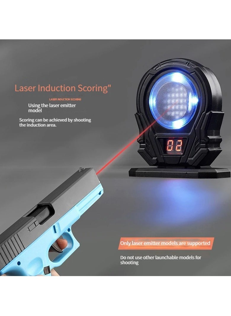 AROAQ - Portable Laser Trainer Target, Shooting And Laser Training Target, Infrared Induction Electronic Scoring Laser Target Equipment, Sensitive Shooting Practice Device With Sound Effects, (Black, 1pc) - Image 1