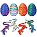 Kizcmvre 4PCS 3D Printed Dragon 3D Dragon Eggs with Dragon Inside3D Printed Dinosaur5 inch 3D Printed Dragon with 275 inch EggUnique 3D Animal Figurine for Gift and Collectible - Image 2