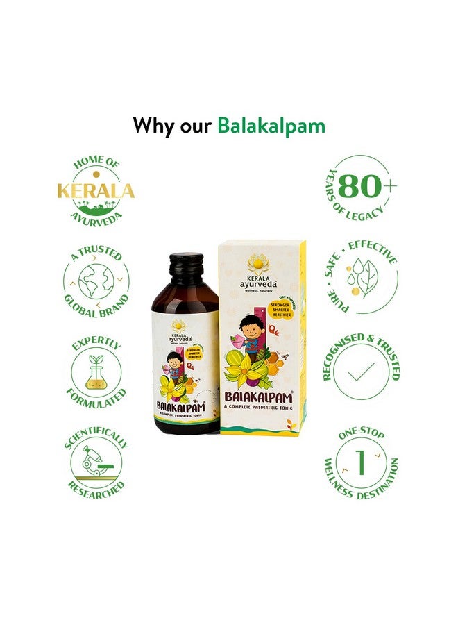 Kerala Ayurveda Balakalpam - 200ml | Ayurvedic Immunity Booster For Kids | Ayurvedic Tonic For Better Digestive Health | Relieves Constipation in Kids | Safe and Non-addictive Formula - Image 5