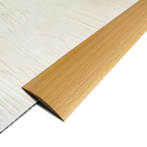 Panço Floor Transition Strip - Self Adhesive, PVC Carpet to Tile, Vinyl Flexible Flooring Threshold (Yellow Wood Grain, 5mm/10FT) - Image 1