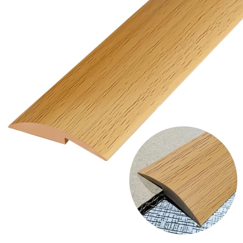 Panço Floor Transition Strip - Self Adhesive, PVC Carpet to Tile, Vinyl Flexible Flooring Threshold (Yellow Wood Grain, 5mm/10FT) - Image 2