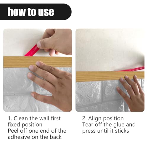 Panço Floor Transition Strip - Self Adhesive, PVC Carpet to Tile, Vinyl Flexible Flooring Threshold (Yellow Wood Grain, 5mm/10FT) - Image 5