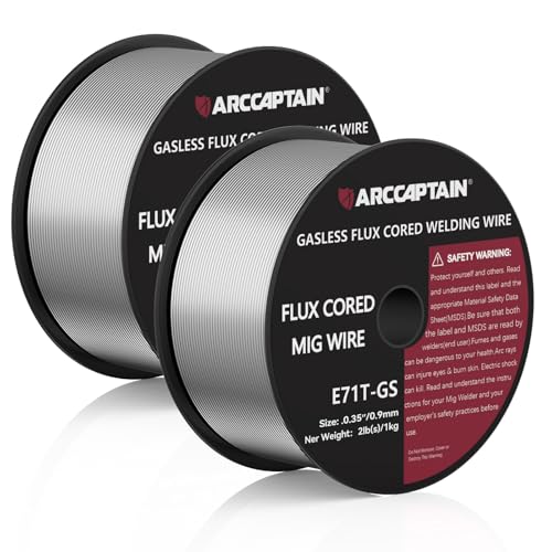 ARCCAPTAIN Flux Core Welding Wire .035", E71T-GS Mig Welding Wire 2-Pound X 2 Spools Gasless Mild Carbon Steel Compatible With Lincoln Miller Forney Harbor Welder, Pack of 2 - Image 1